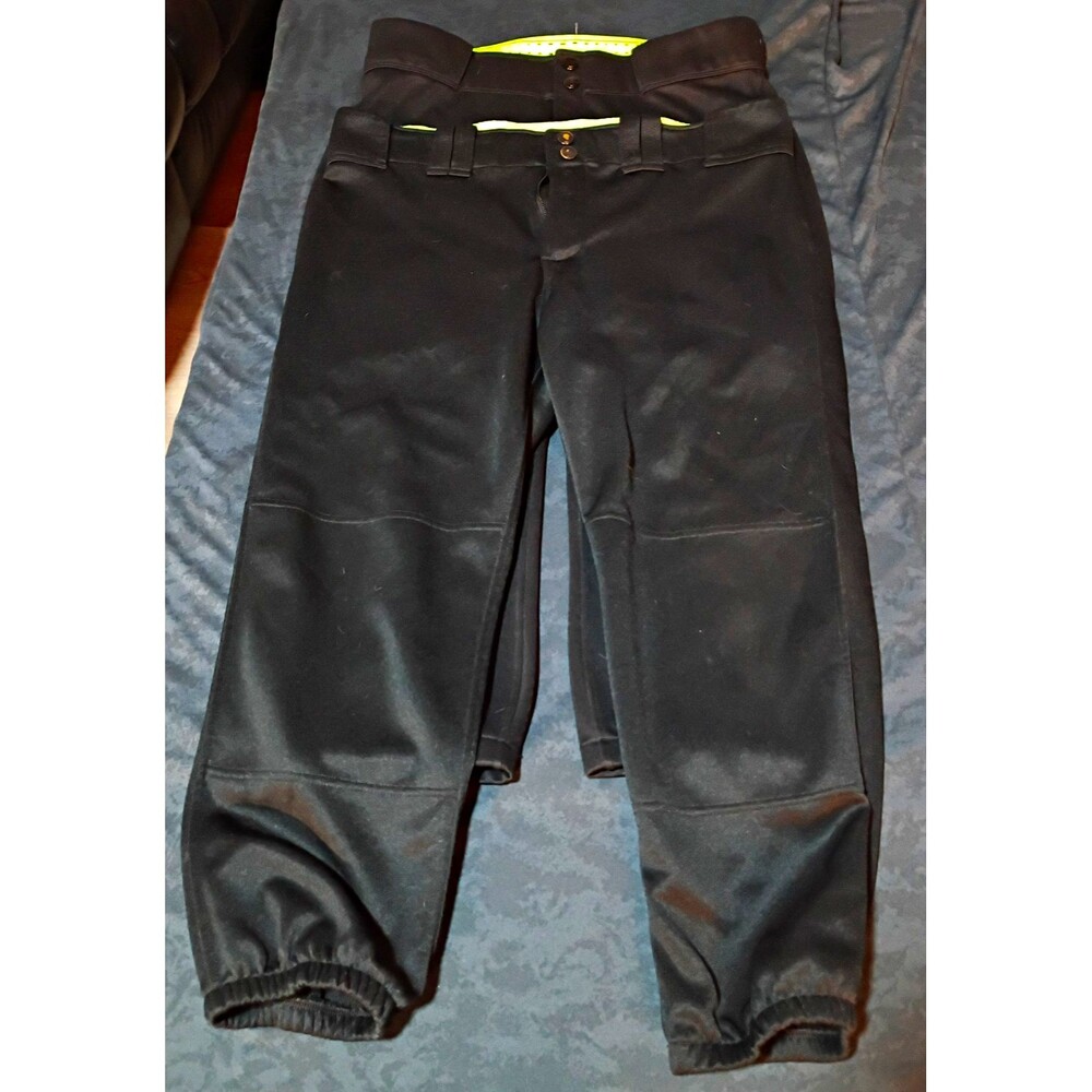 2 Mizuno Girls Baseball/Softball Knickers Black Size L